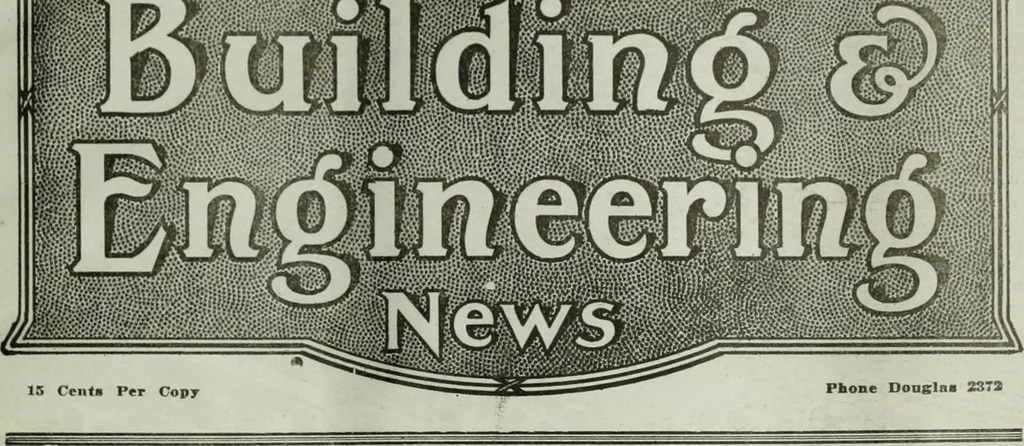 An illustration from Building & engineering news, 1914, leaf 858