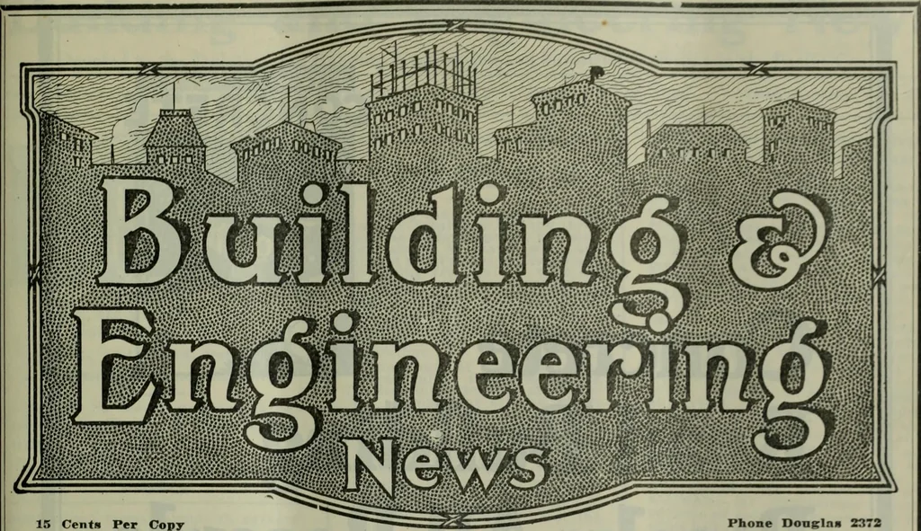 An illustration from Building & engineering news, 1914, leaf 100