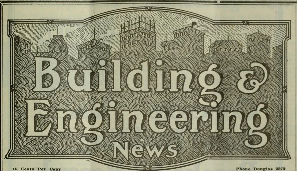 An illustration from Building & engineering news, 1914, leaf 170