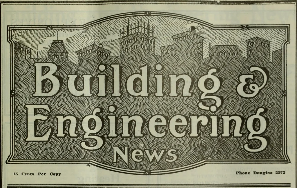 An illustration from Building & engineering news, 1914, leaf 266