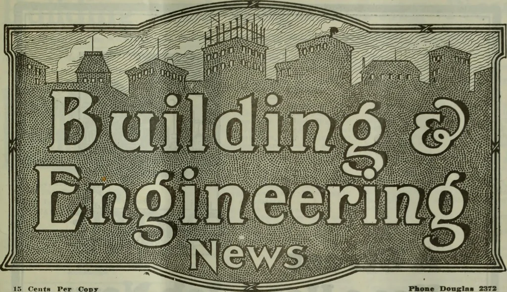 An illustration from Building & engineering news, 1914, leaf 334