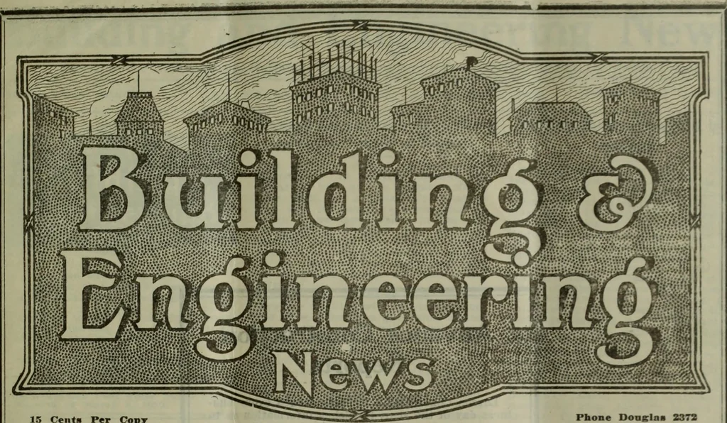 An illustration from Building & engineering news, 1914, leaf 4