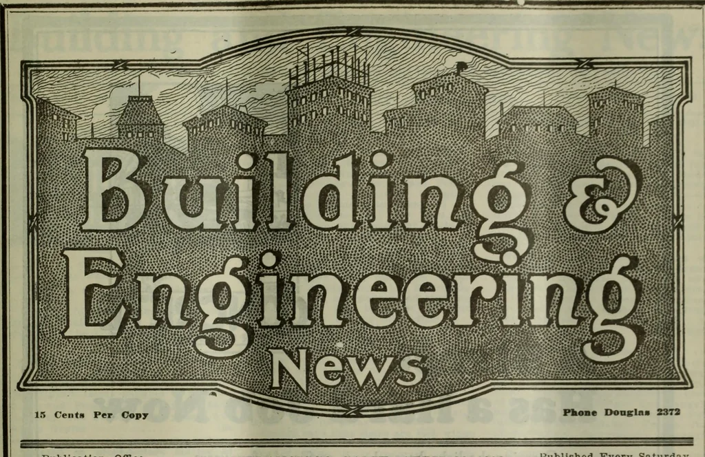 An illustration from Building & engineering news, 1914, leaf 514