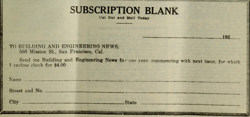 An illustration from Building & engineering news, 1914, leaf 610