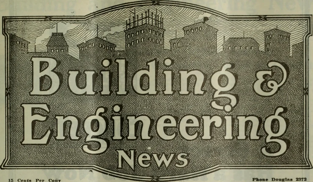 An illustration from Building & engineering news, 1914, leaf 634