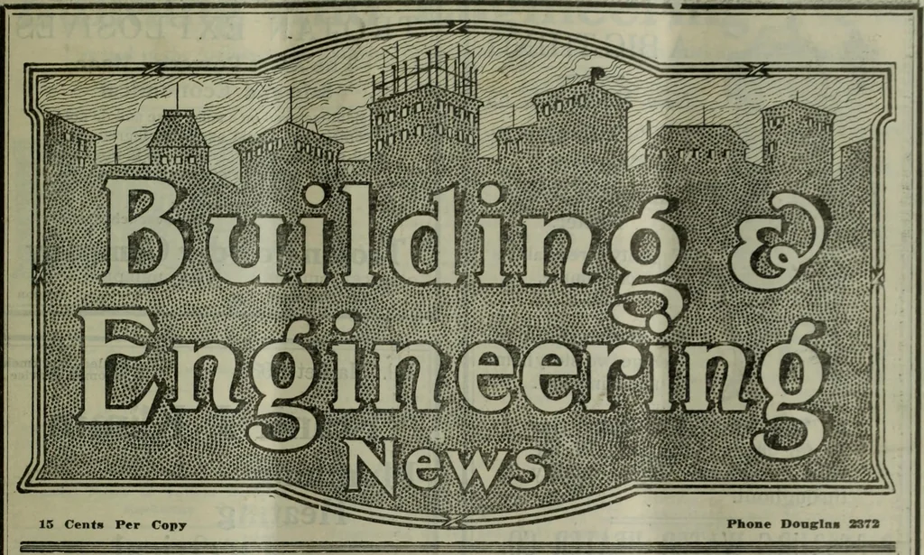 An illustration from Building & engineering news, 1914, leaf 68
