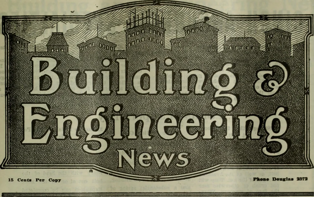 An illustration from Building & engineering news, 1914, leaf 706