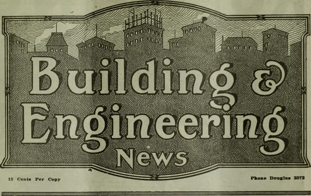 An illustration from Building & engineering news, 1914, leaf 774