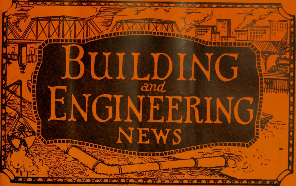An illustration from Building & engineering news, 1914, leaf 206