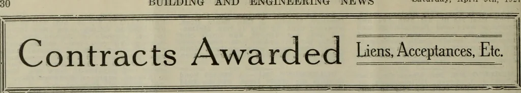 An illustration from Building & engineering news, 1914, leaf 565