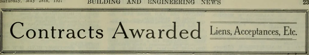 An illustration from Building & engineering news, 1914, leaf 852