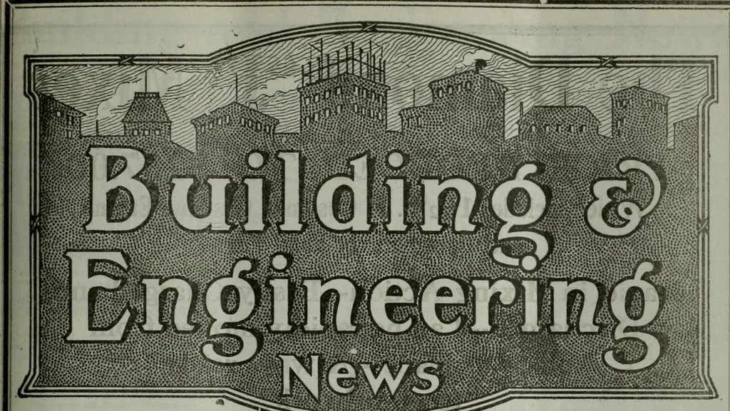 An illustration from Building & engineering news, 1914, leaf 128