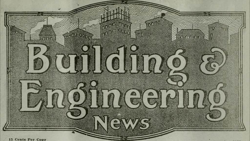 An illustration from Building & engineering news, 1914, leaf 310