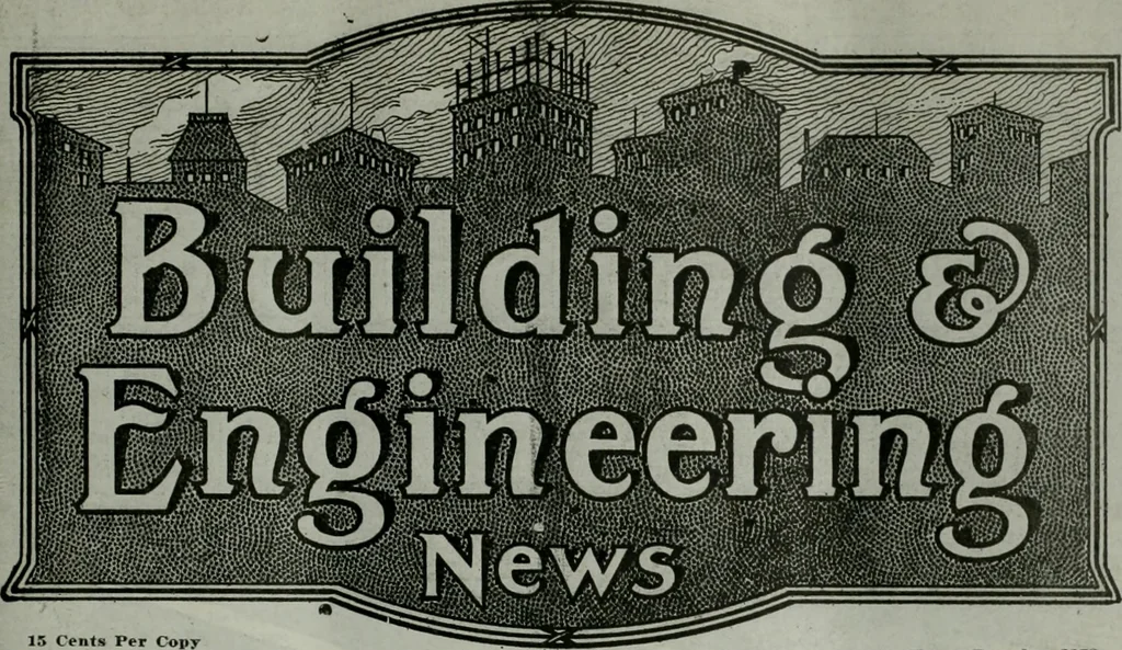 An illustration from Building & engineering news, 1914, leaf 34