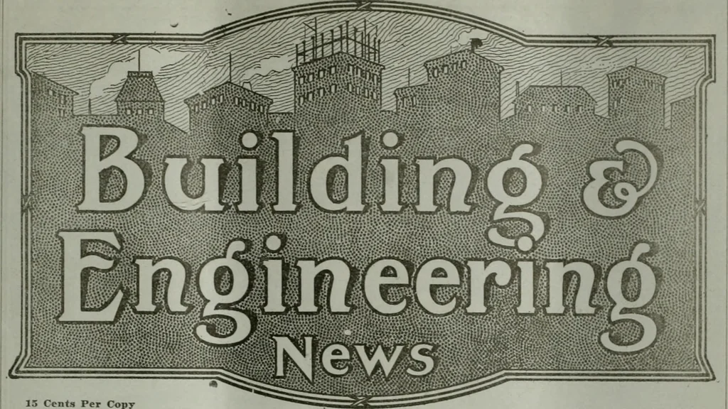 An illustration from Building & engineering news, 1914, leaf 348