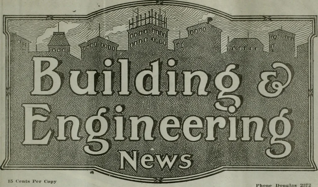 An illustration from Building & engineering news, 1914, leaf 4