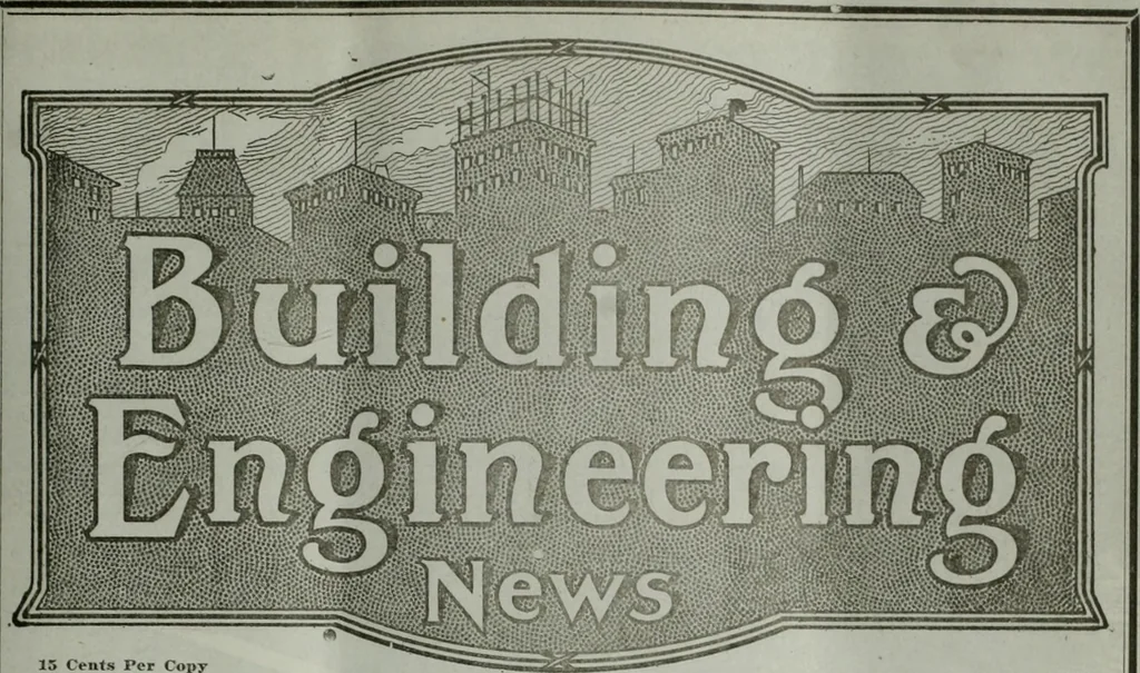 An illustration from Building & engineering news, 1914, leaf 64
