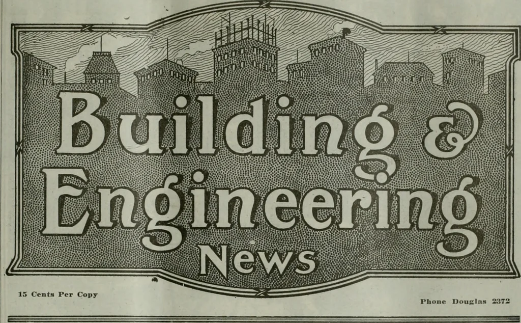 An illustration from Building & engineering news, 1914, leaf 644