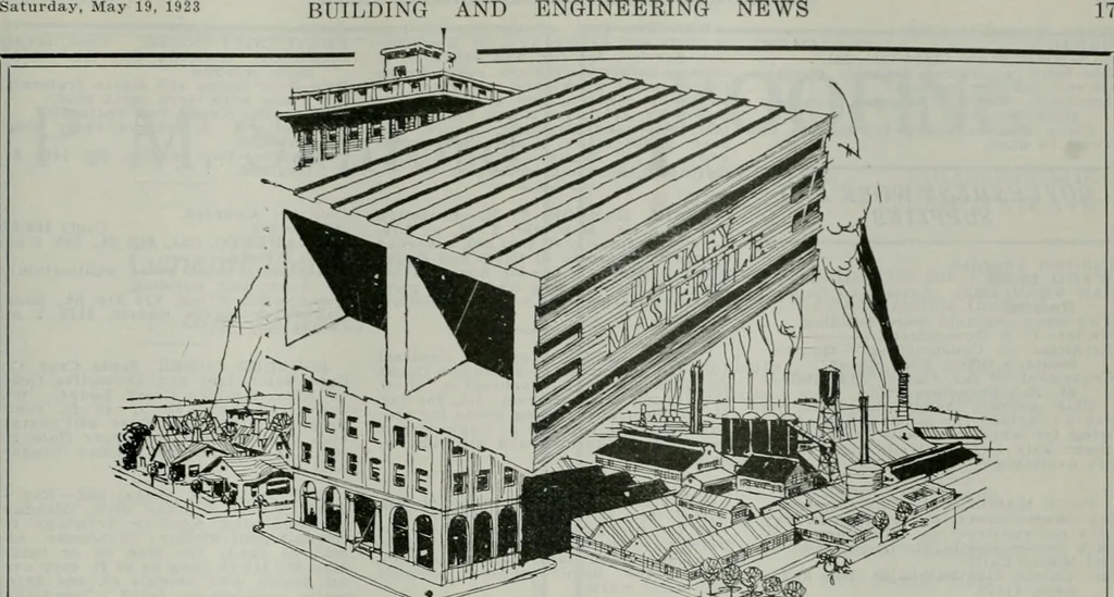 An illustration from Building & engineering news, 1914, leaf 698