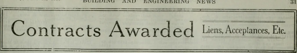 An illustration from Building & engineering news, 1914, leaf 976