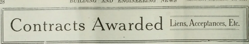 An illustration from Building & engineering news, 1914, leaf 513