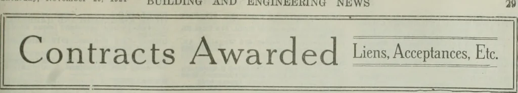 An illustration from Building & engineering news, 1914, leaf 934