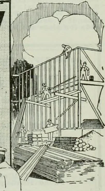 An illustration from Building & engineering news, 1914, leaf 1054