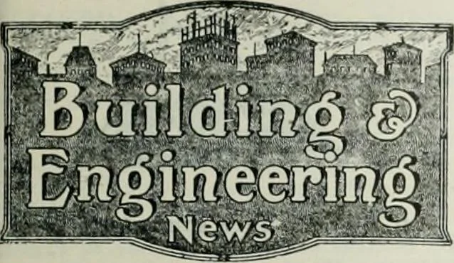 An illustration from Building & engineering news, 1914, leaf 300