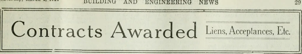 An illustration from Building & engineering news, 1914, leaf 376