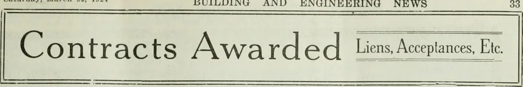 An illustration from Building & engineering news, 1914, leaf 506