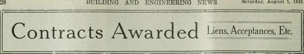 An illustration from Building & engineering news, 1914, leaf 205