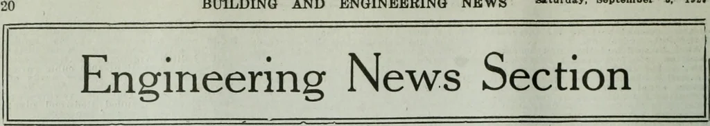 An illustration from Building & engineering news, 1914, leaf 419