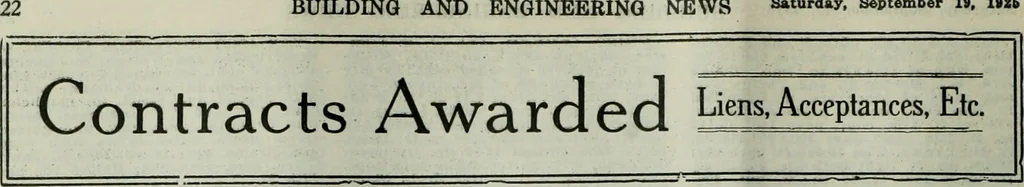 An illustration from Building & engineering news, 1914, leaf 499