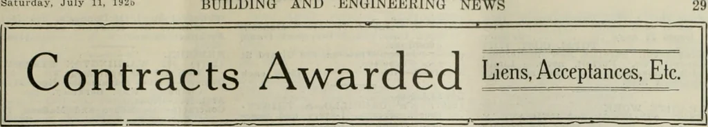An illustration from Building & engineering news, 1914, leaf 74