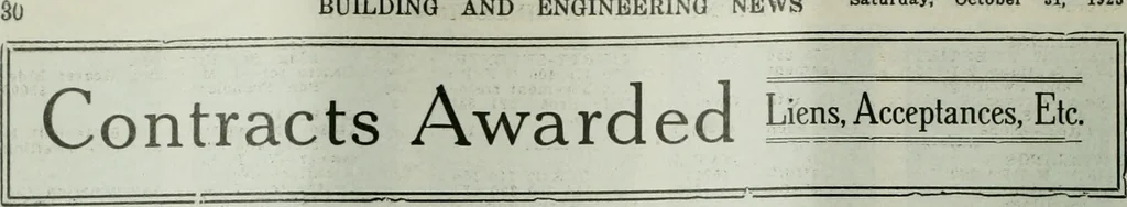 An illustration from Building & engineering news, 1914, leaf 751