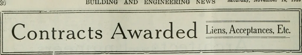 An illustration from Building & engineering news, 1914, leaf 835