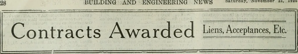 An illustration from Building & engineering news, 1914, leaf 875