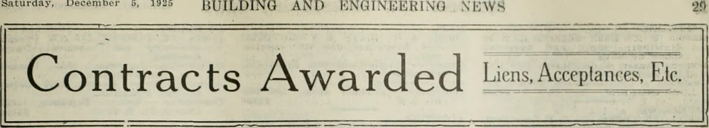 An illustration from Building & engineering news, 1914, leaf 958