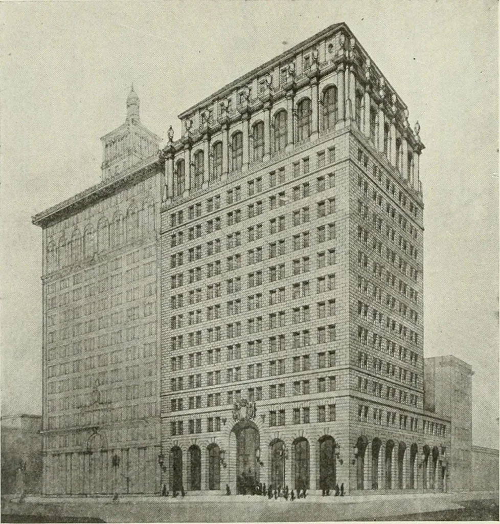 An illustration from Building & engineering news, 1914, leaf 467