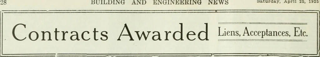 An illustration from Building & engineering news, 1914, leaf 761