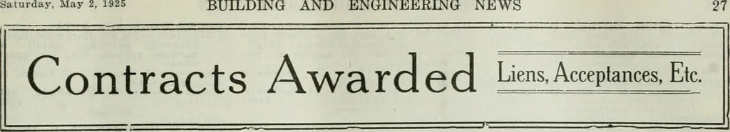 An illustration from Building & engineering news, 1914, leaf 802