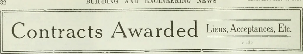 An illustration from Building & engineering news, 1914, leaf 849