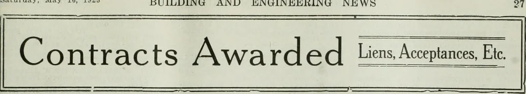 An illustration from Building & engineering news, 1914, leaf 894