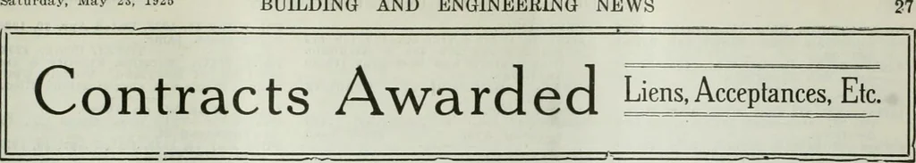 An illustration from Building & engineering news, 1914, leaf 936