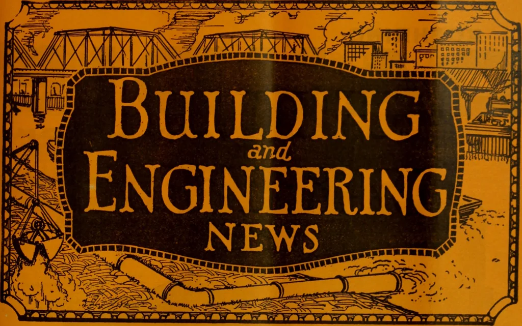 An illustration from Building & engineering news, 1914, leaf 114