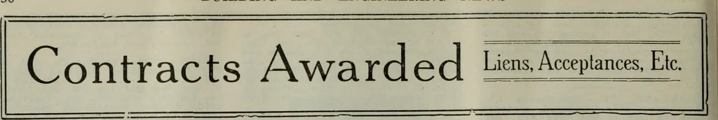 An illustration from Building & engineering news, 1914, leaf 185