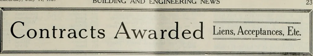An illustration from Building & engineering news, 1914, leaf 60
