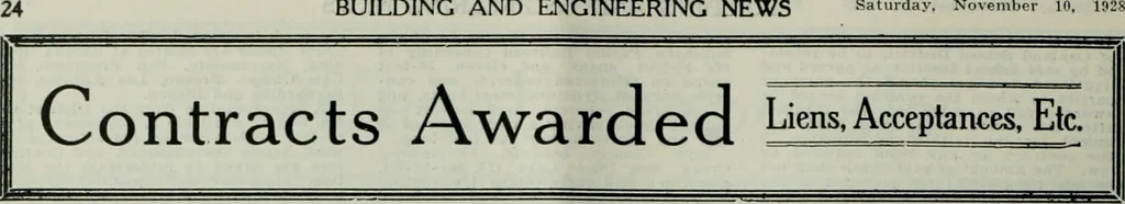 An illustration from Building & engineering news, 1914, leaf 665