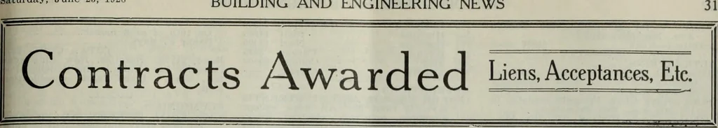An illustration from Building & engineering news, 1914, leaf 884