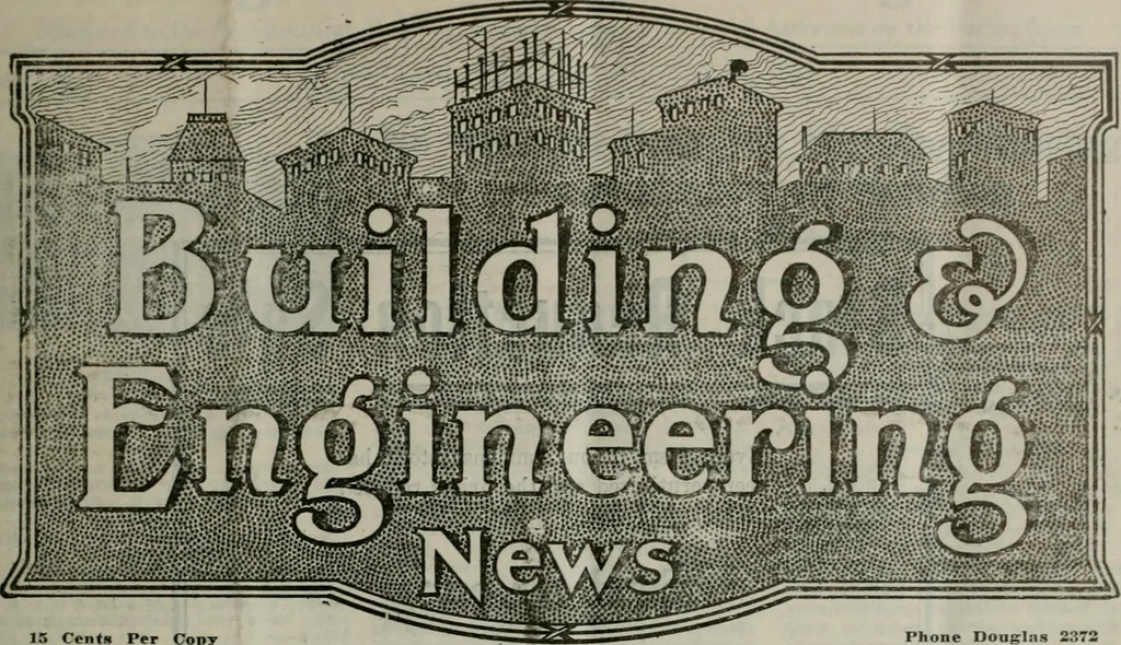 An illustration from Building & engineering news, 1914, leaf 192
